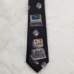 5/$20 VINTAGE Computer Technology Renaissance Tie